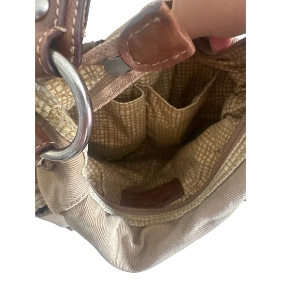Fossil canvas crossbody bag with leather trim - Picture 6 of 6